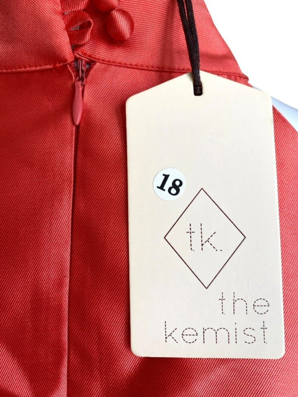 The Kemist Orange Sleeveless Halter Ruffled Mini Short Dress Size 18 Orig $250! - Picture 5 of 9